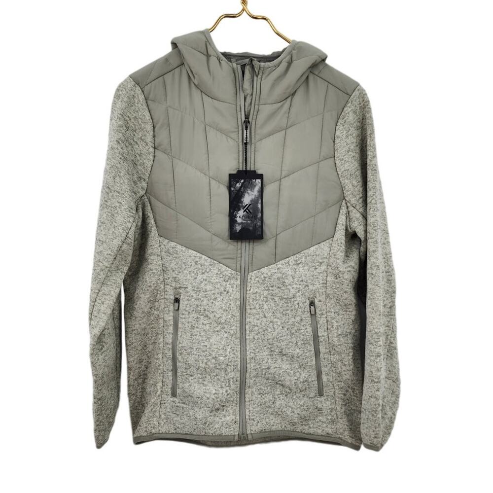 New NWT Kyodan Outdoor Hybrid Jacket Small Petite‎ Tan Grey